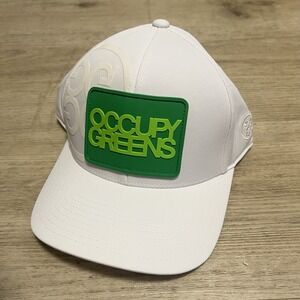 GFore Golf Occupy Greens‎ Hat NWT White Green Adjustable Snapback 110